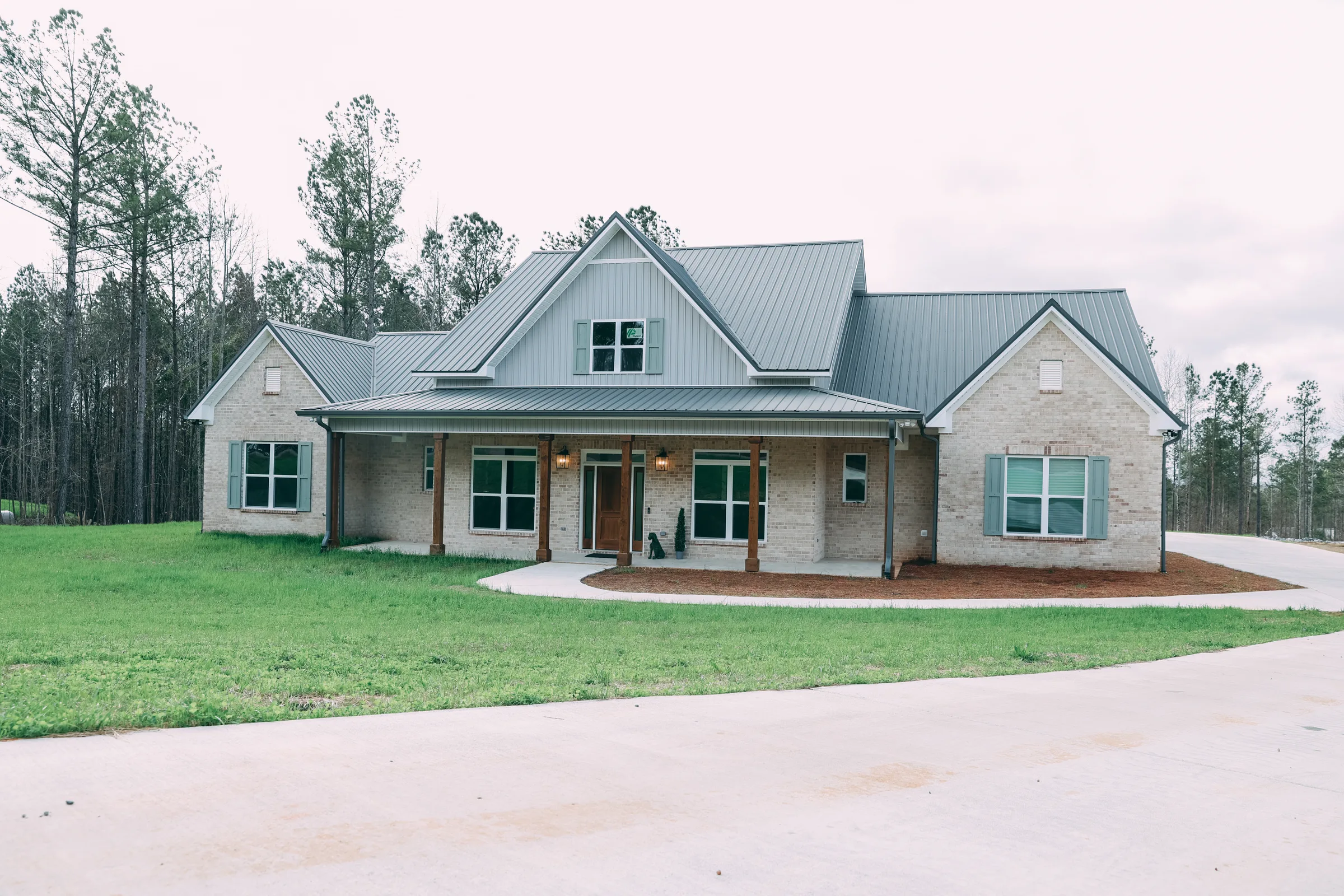 Siding and trim detail on a Waterstone-built custom home exterior